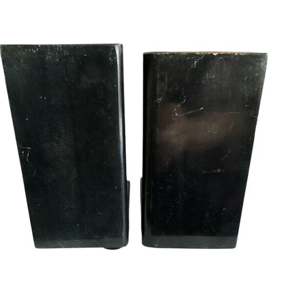 Vintage Hand Carved Soapstone Owl Bookends Set of 2 - Picture 4 of 10